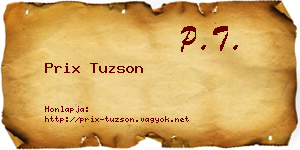 Prix Tuzson névjegykártya